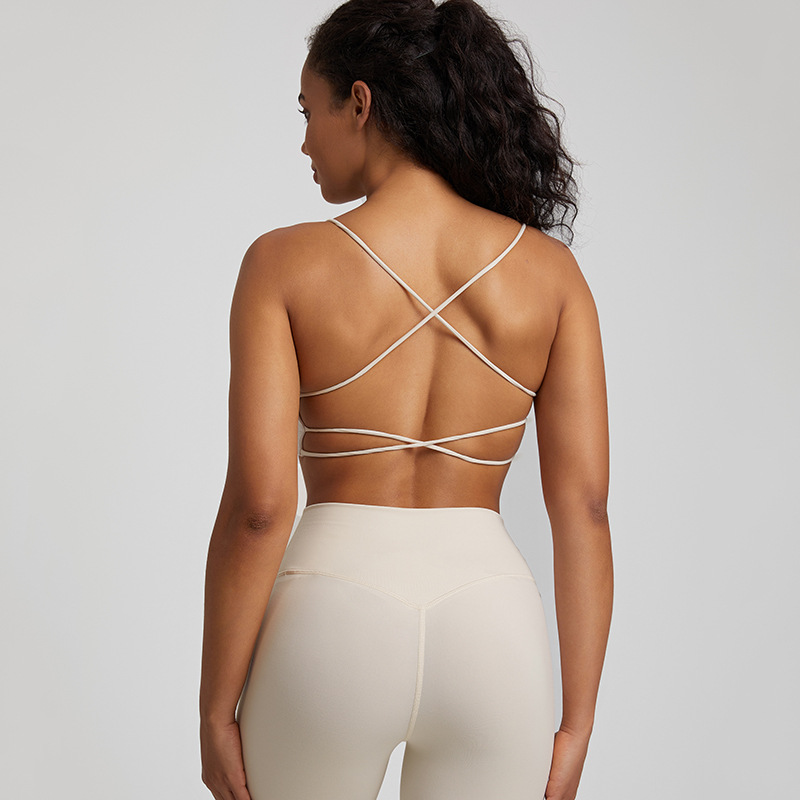 Sports Yoga Cross Back Bra With Pad SKL-LQ4059