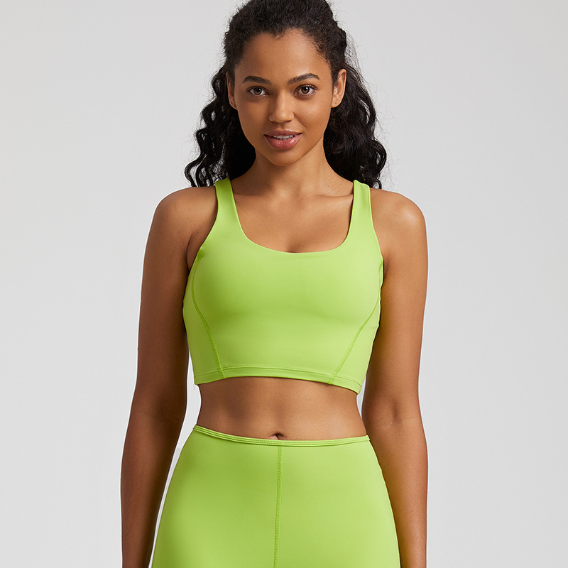 Candy-colored Nude Yoga Vest Fitness Bra U-Shaped Beautiful Back SKL-LQ4031