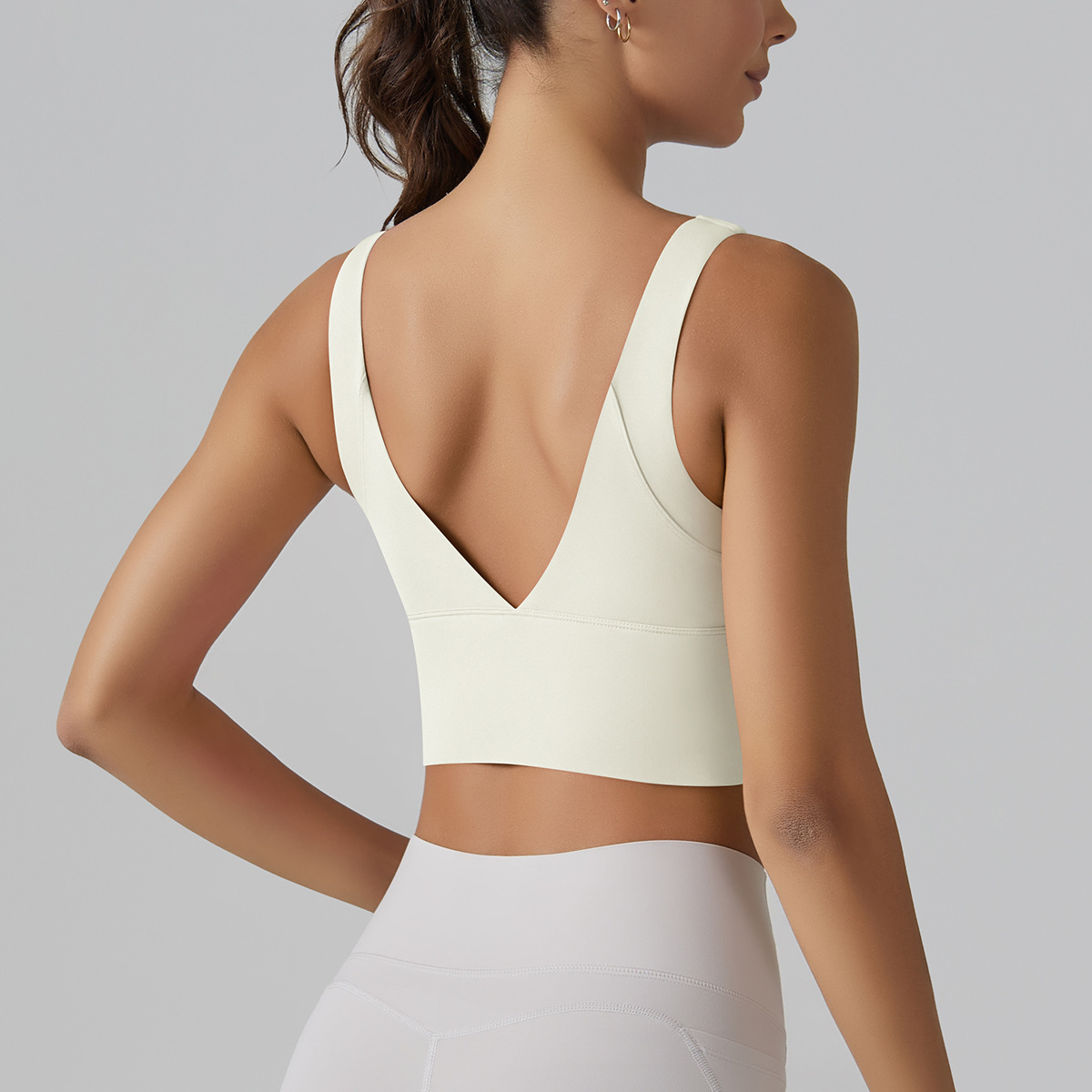 V-shaped Design Sports Bra Fitness Vest 7017