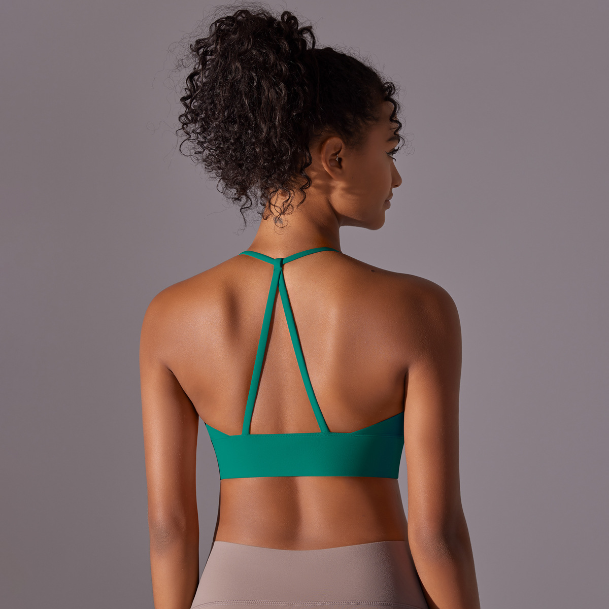 Naked-feeling Spaghetti-strap Yoga Bra 7015