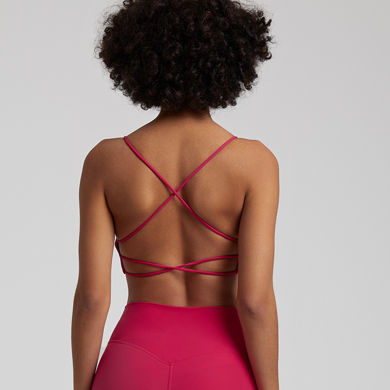 Sports Yoga Cross Back Bra With Pad SKL-LQ4059