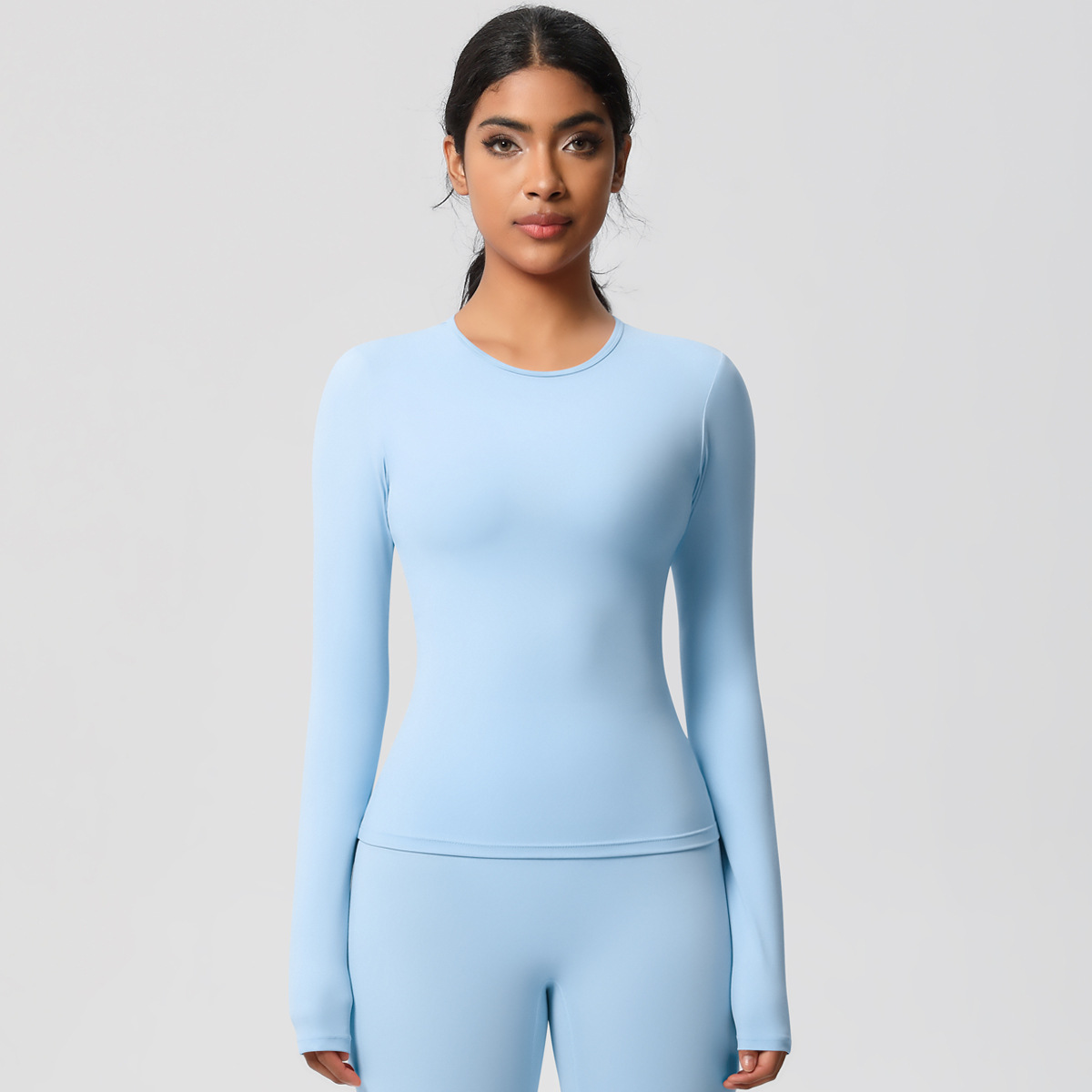 Fitted Long-sleeve Yoga Wear 7102