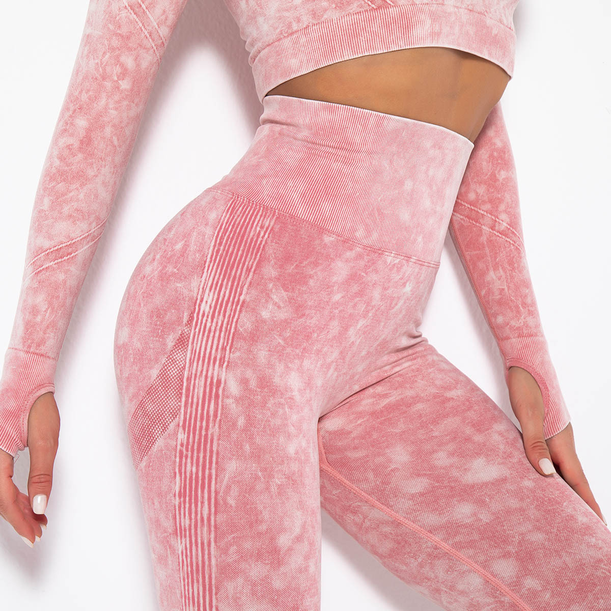Tie-dyed Moisture-wicking and Sweat-releasing Yoga Fitness Pants 6500 