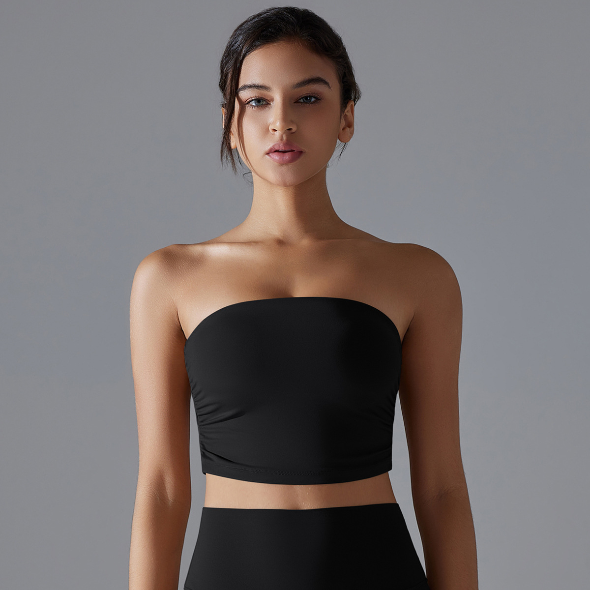 Integrated Bandeau Sports Bra Yoga Top 7064