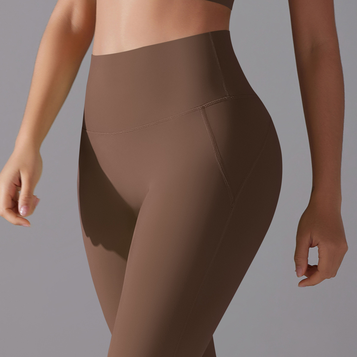 High-waisted Tight Hip-lifting Yoga Pants Naked-feeling Antibacterial 7053