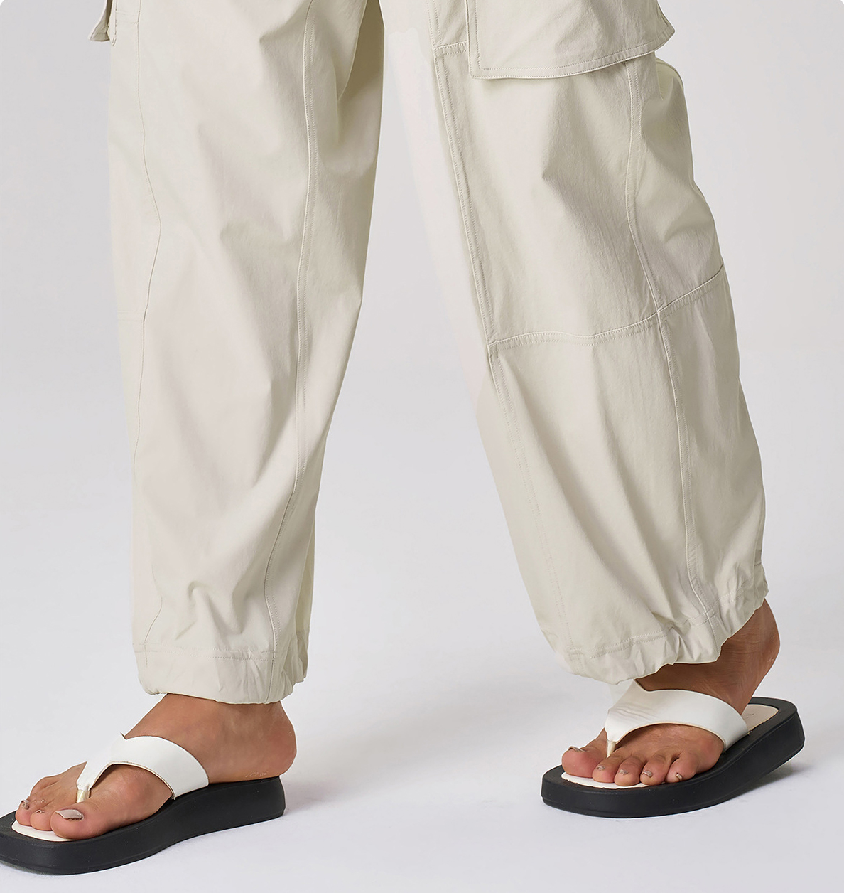 Loose-fitting Drawstring Quick-dry work pants D25076