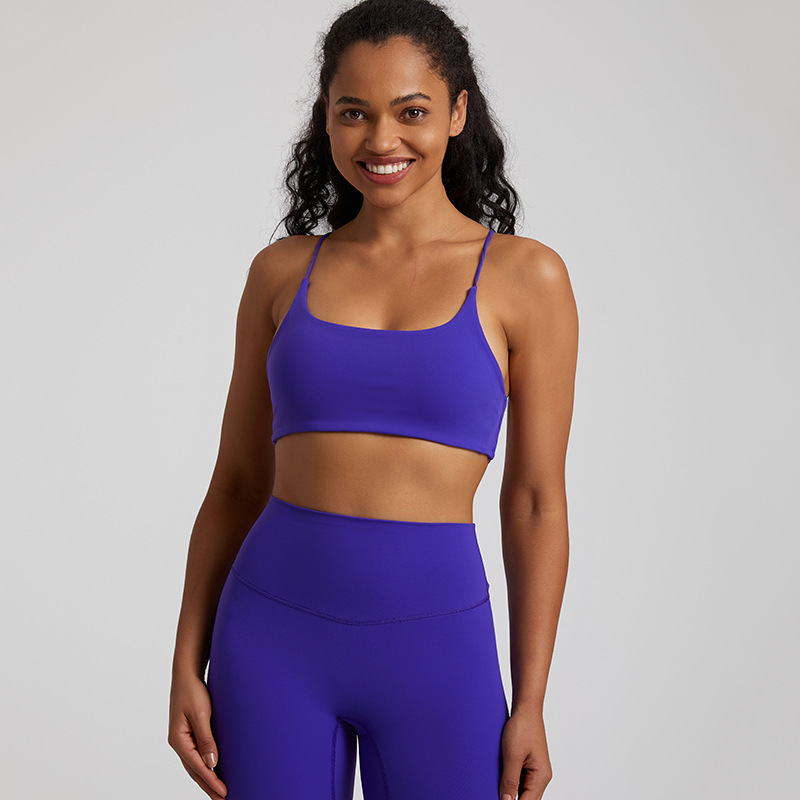 Sports Yoga Cross Back Bra With Pad SKL-LQ4059