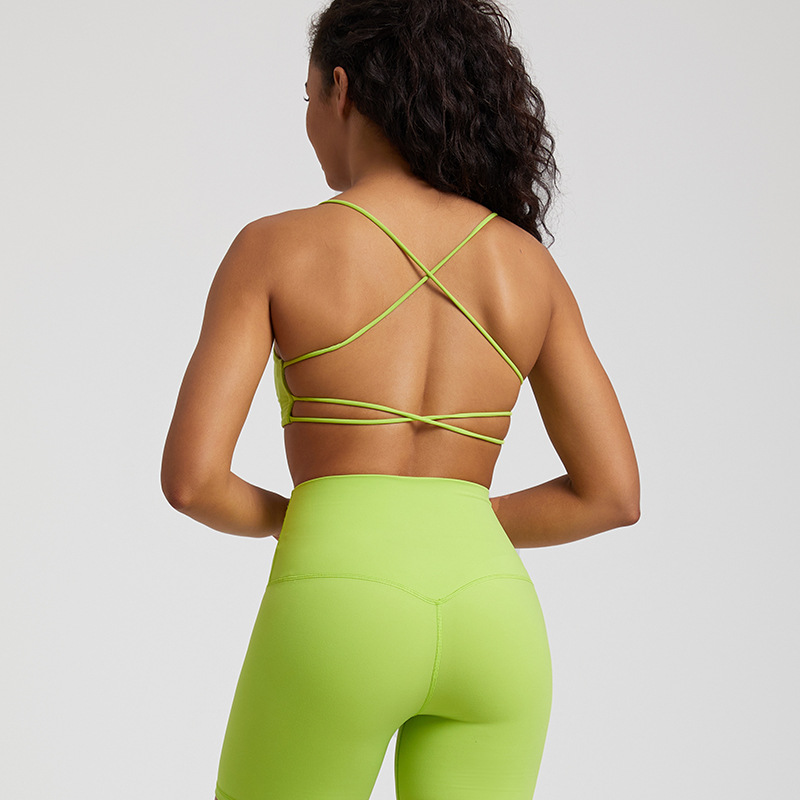 Sports Yoga Cross Back Bra With Pad SKL-LQ4059