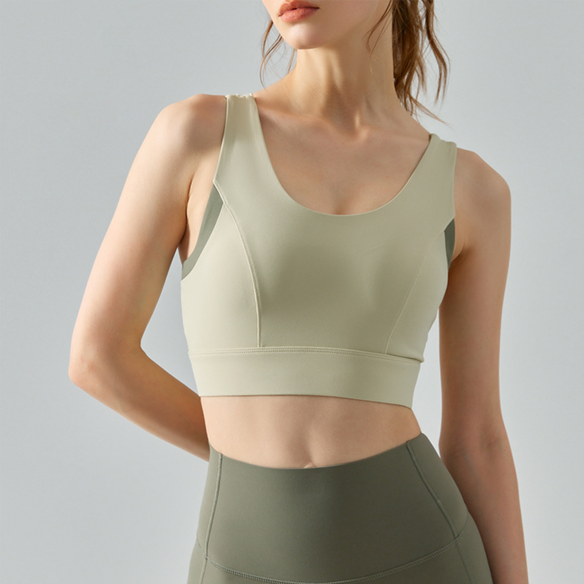 One-piece Chest Pad Shock-absorbing Yoga Bra DSB482 
