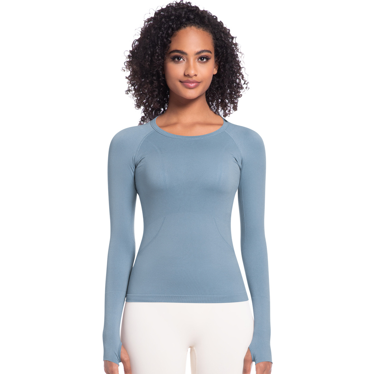 Tight-fitting Long-sleeve Breathable Quick-drying Yoga Top 6680