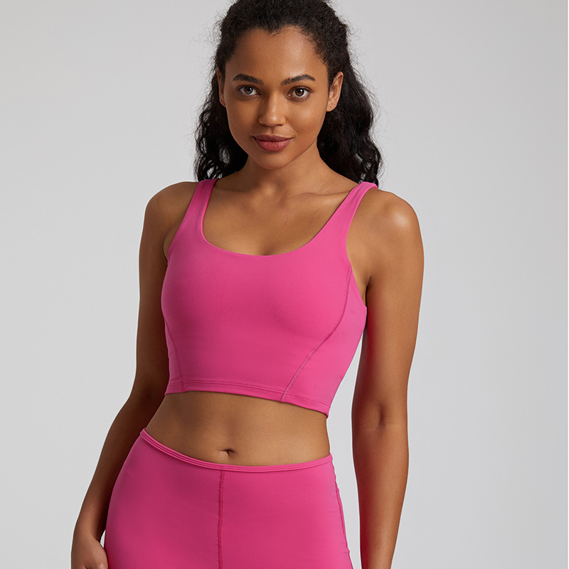 Candy-colored Nude Yoga Vest Fitness Bra U-Shaped Beautiful Back SKL-LQ4031