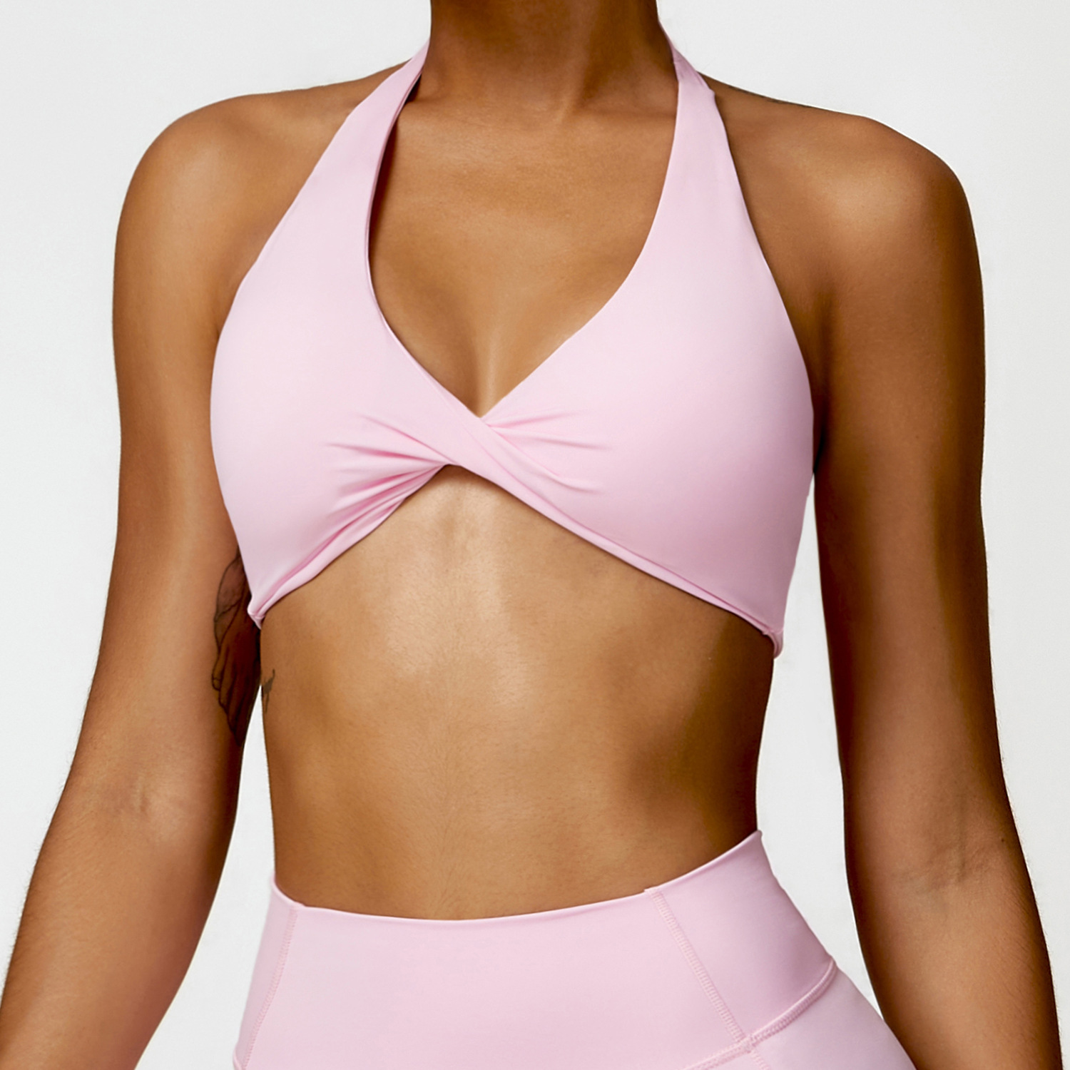  Halter Neck and Alluring Back Yoga Sports Bra 8503