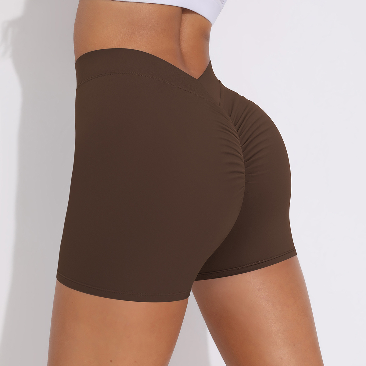 Yoga Shorts with Rear V-shaped Waist Hip-lifting and Abdominal Control 6626