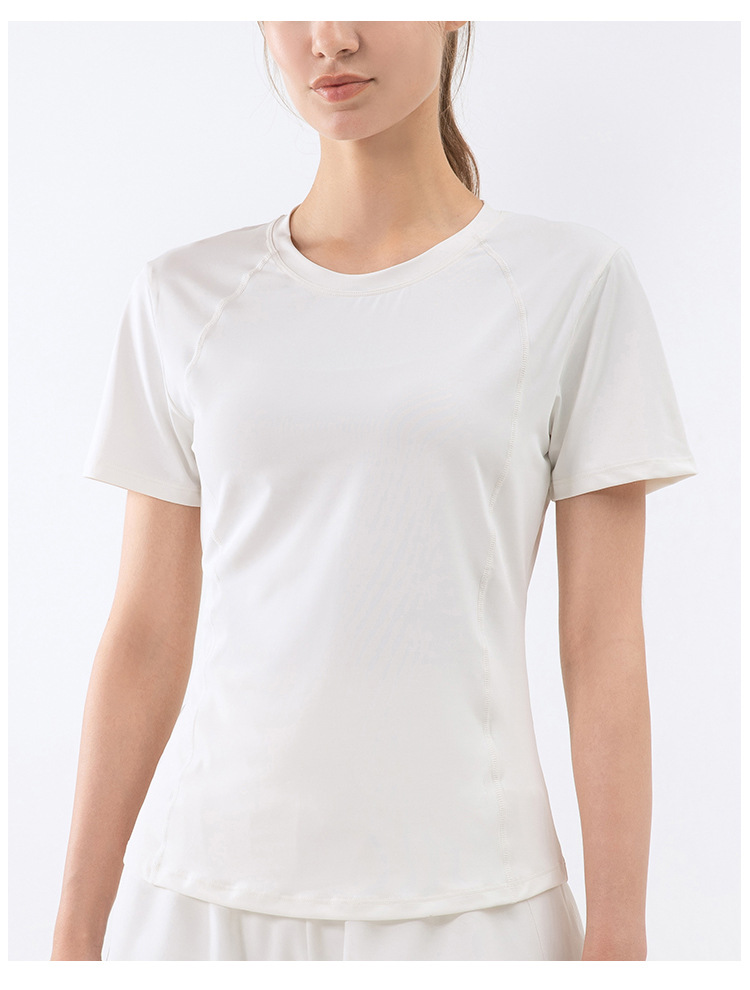 Waist-cinching Exercise Short-sleeved Running Yoga Wear DS114  