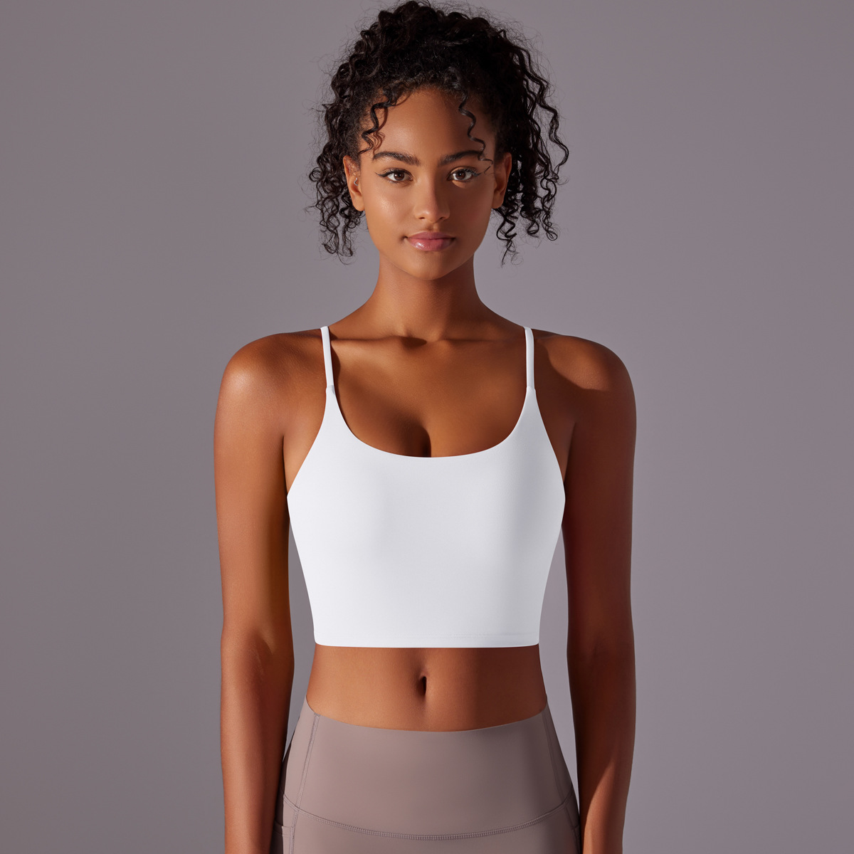 Spaghetti-Strap Backless Sports Bra 7003