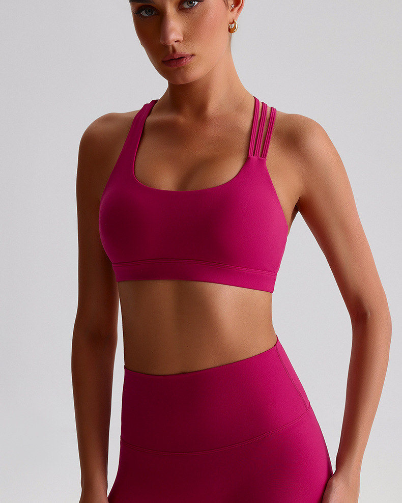 Sexy Beautiful Back Yoga Cross Back Bra With Pads SKL-LQ2135
