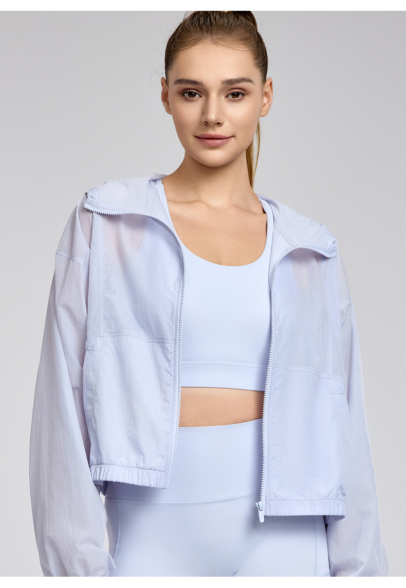 Lightweight Breathable Hooded Yoga Coat DWN115133
