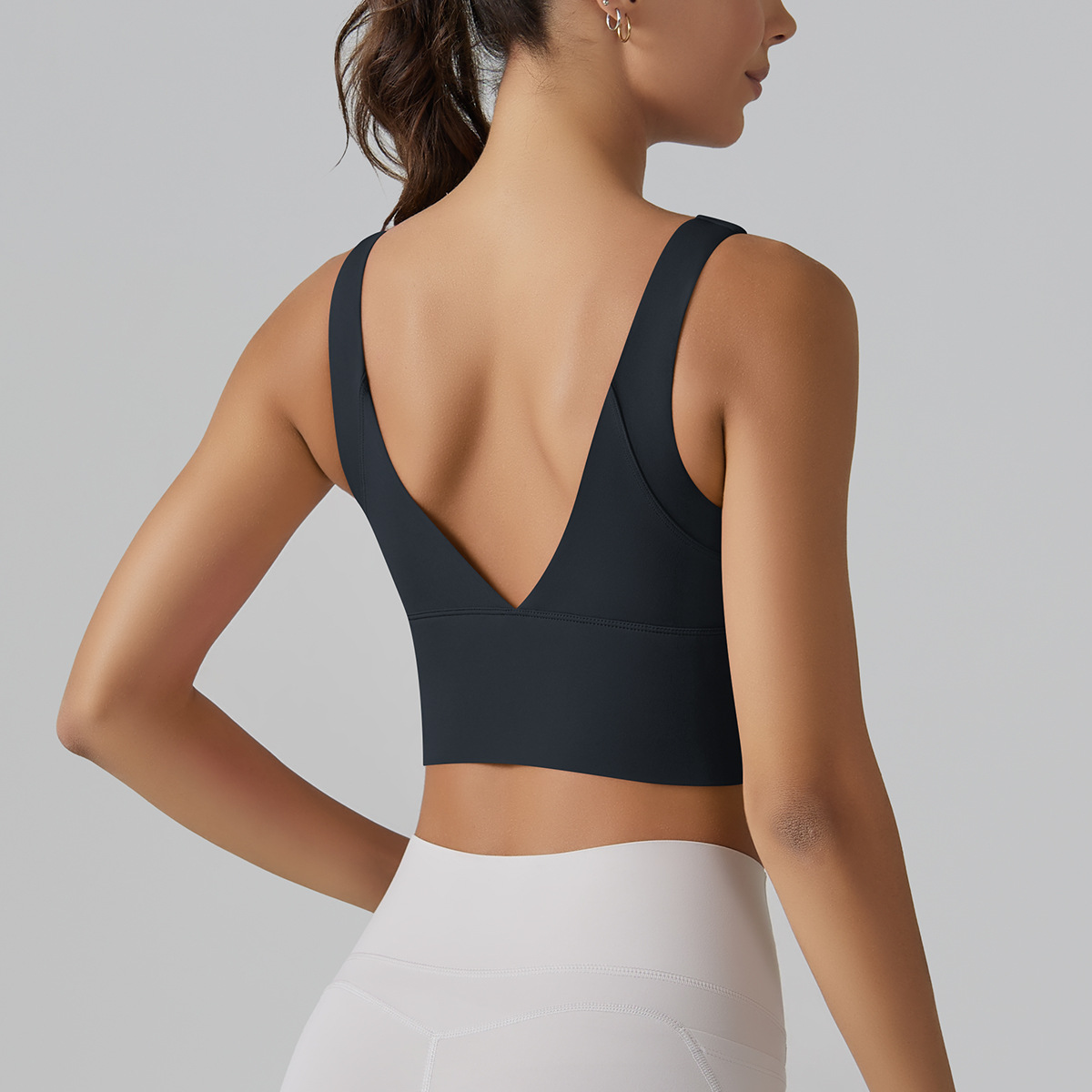 V-shaped Design Sports Bra Fitness Vest 7017