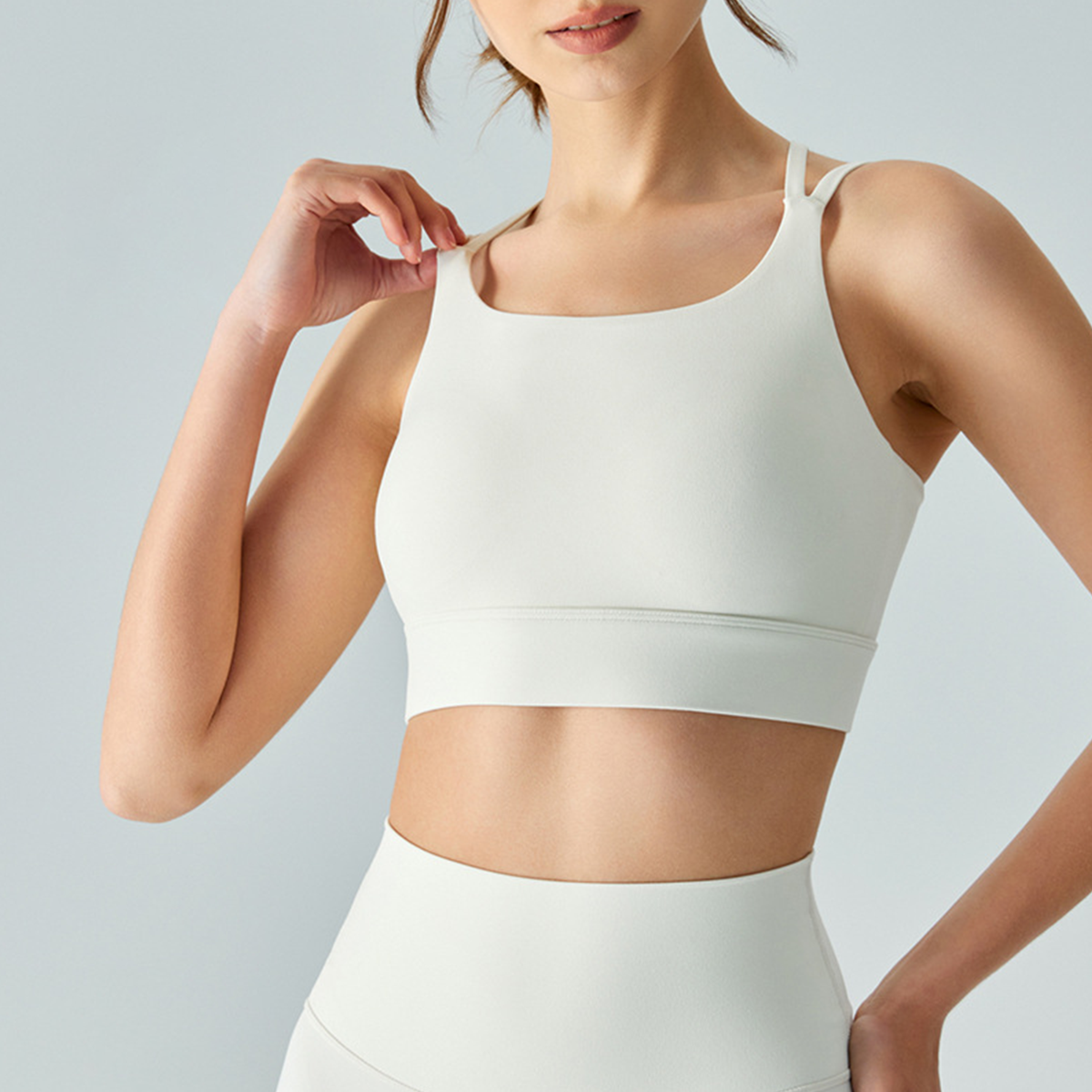  Fine Shoulder Strap  Integrated Support Sports Bra  DSB602 