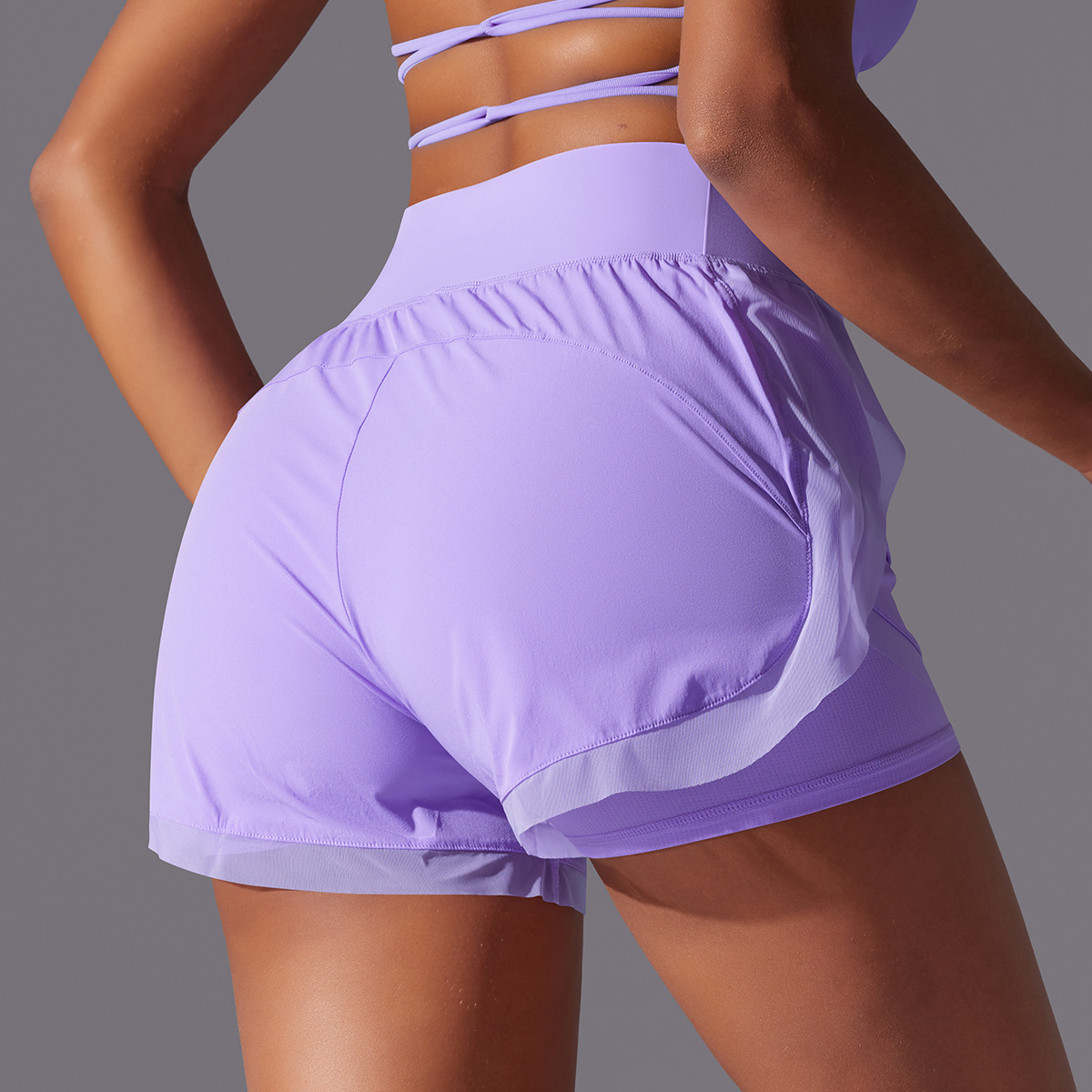 High-waist Hip-lifting Quick-drying Body-shaping Fitness Shorts 7037