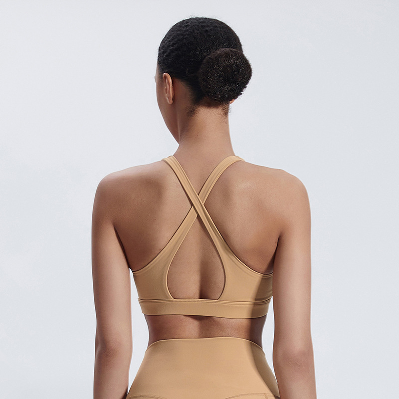 Sexy Beautiful Back Yoga Cross Back Backless Bra With Pads SKL-LQ5035