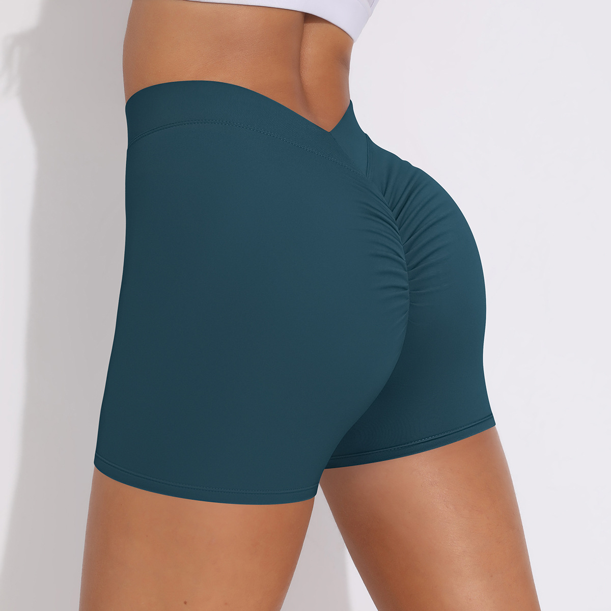 Yoga Shorts with Rear V-shaped Waist Hip-lifting and Abdominal Control 6626