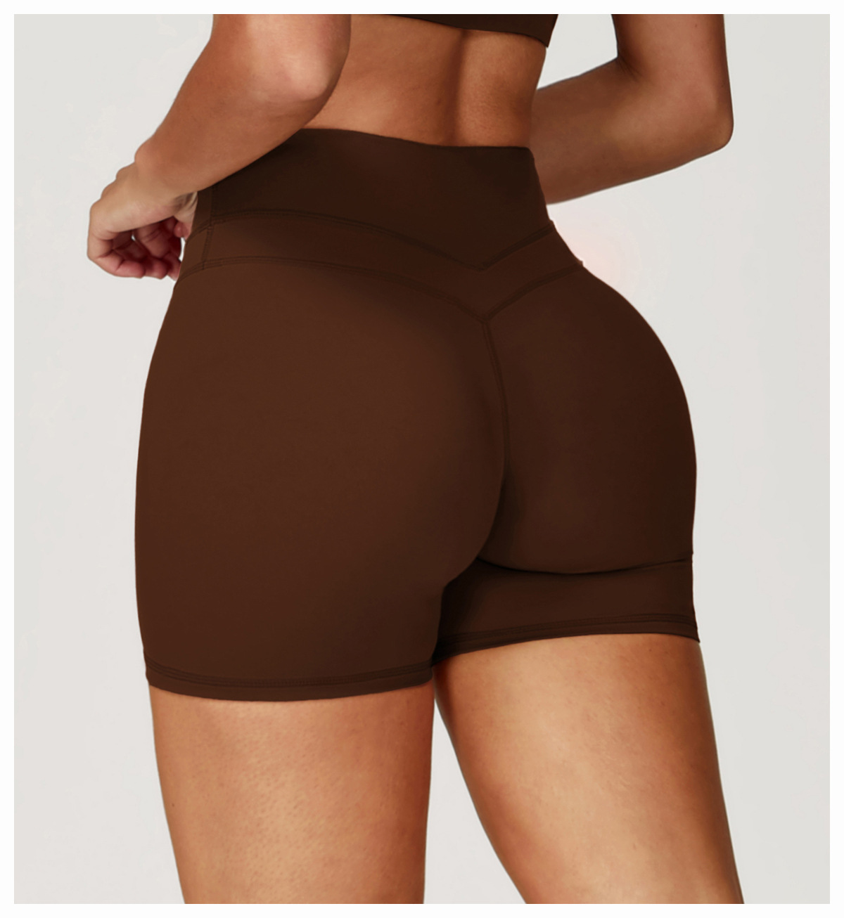 High-Waisted Tight Yoga Short  Pants for Women 8863