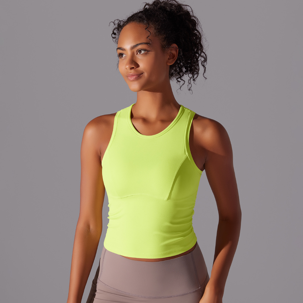 Integrated Cup Pad Quick - Dry Fitness Vest for Yoga Wear 7018