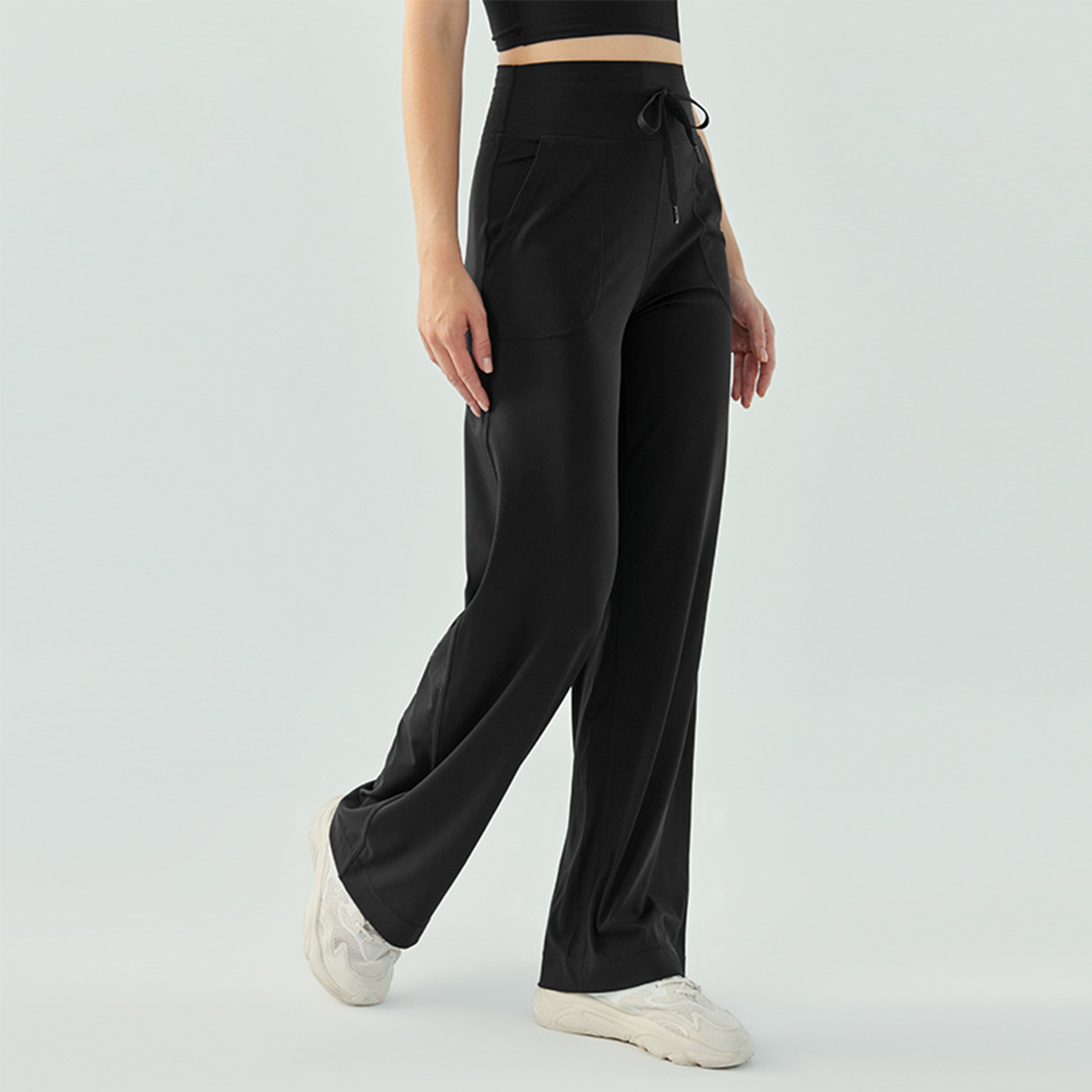 High-waisted Elasticated Waist Fitness Pants DSP687 
