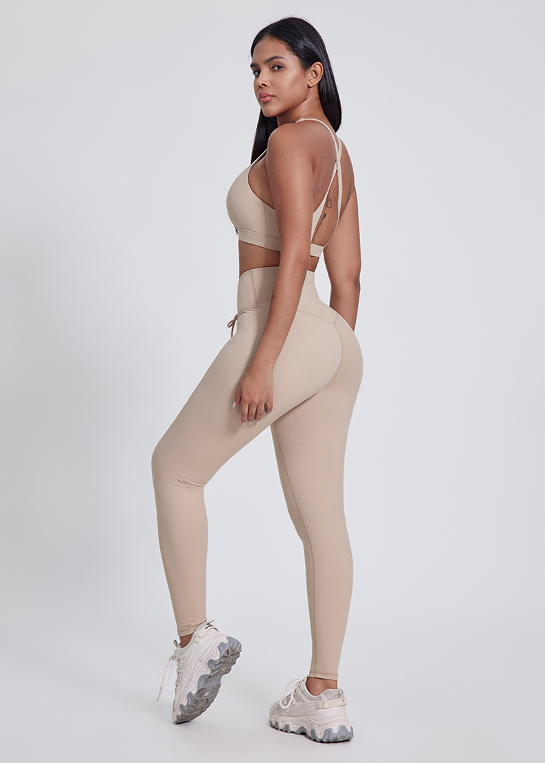 Sexy Beautiful Back Yoga Cross Back Backless Bra With Pads SKL-LQ5035