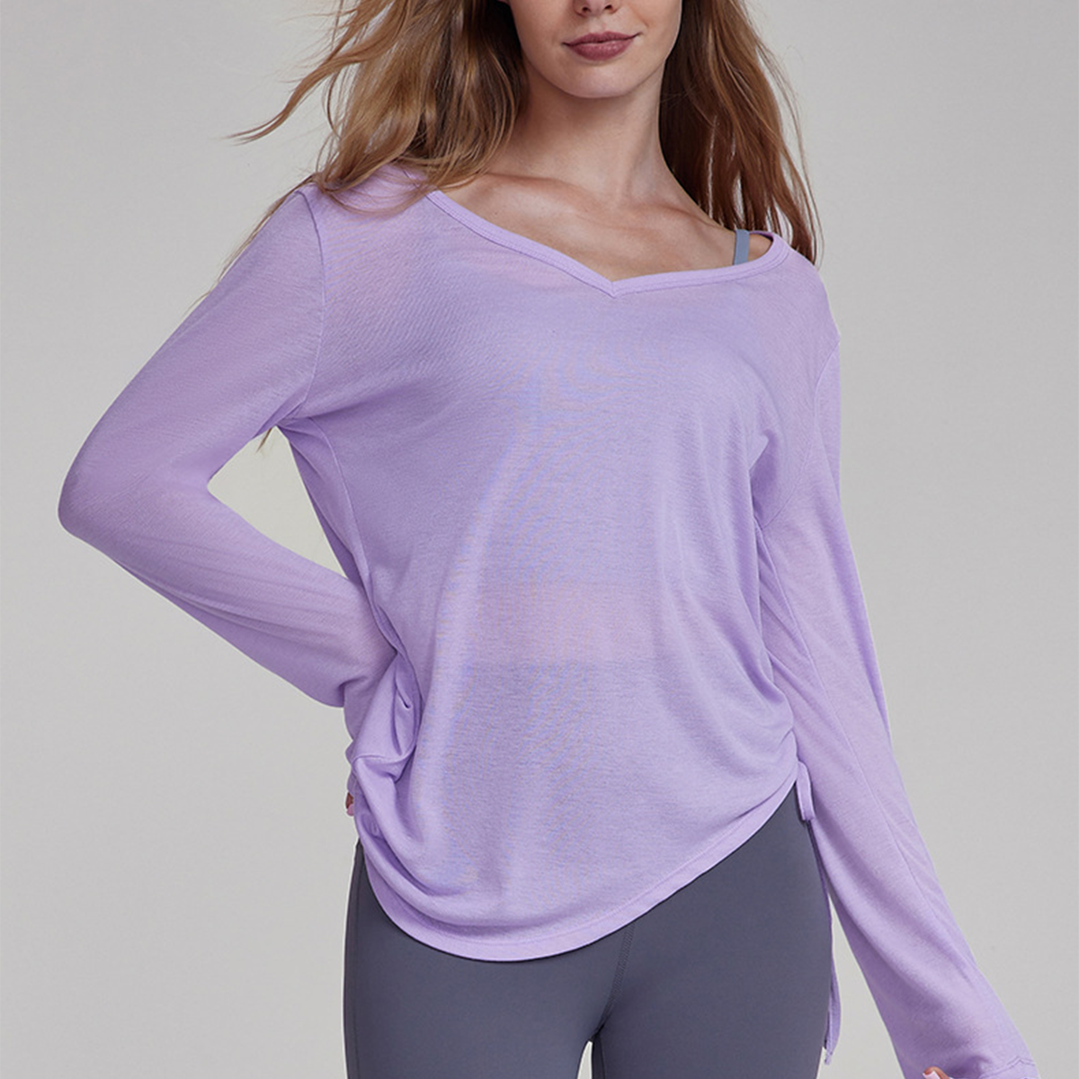 Yoga Top with Long Sleeves Suitable for Fitness  DWTS124116 