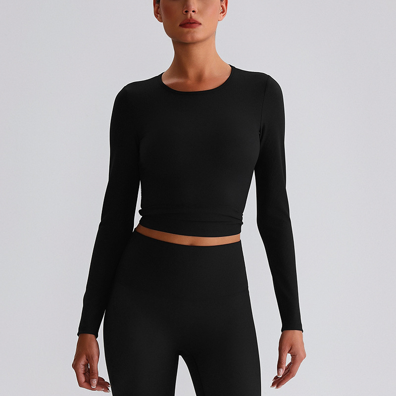 Ribbed Tight Yoga Long Sleeves SKL-LQ6008