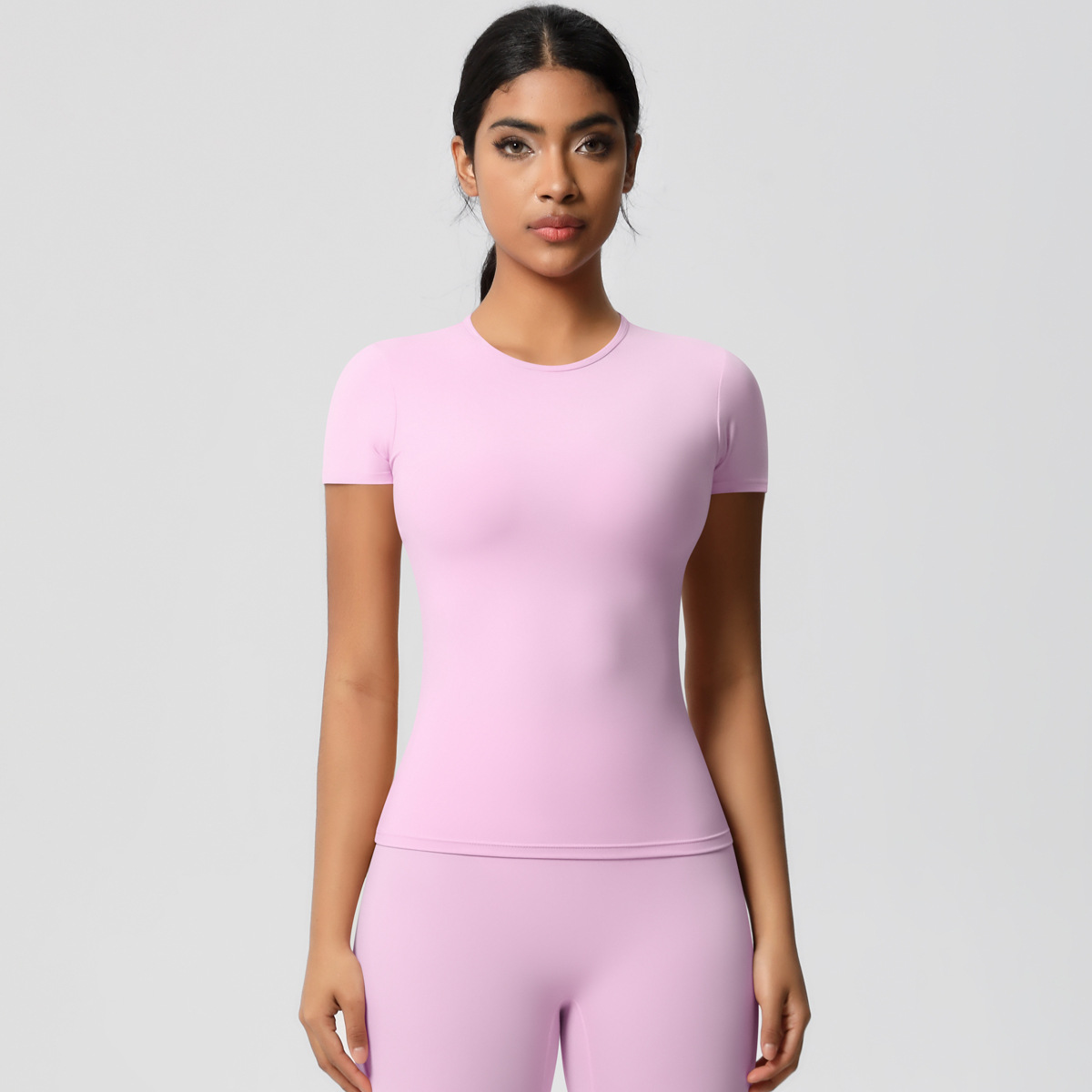 Tight-fitting Short-sleeve T-shirt Quick-drying Breathable Yoga Suit 7103