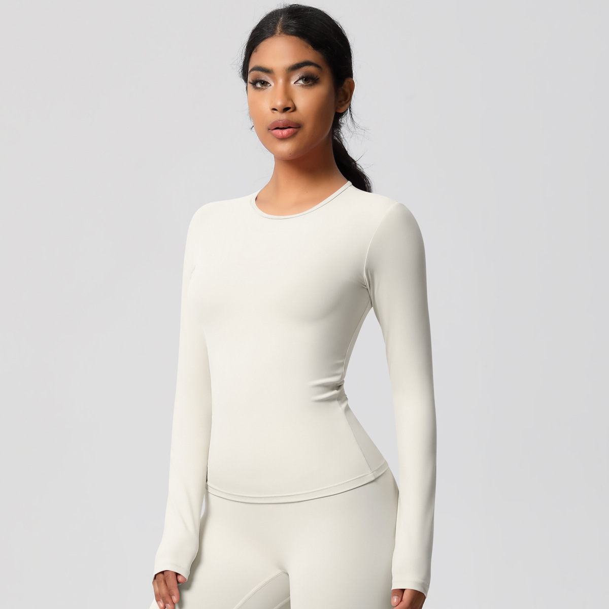 Fitted Long-sleeve Yoga Wear 7102