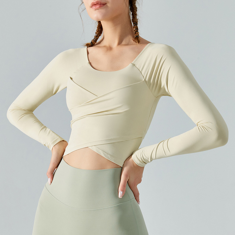 Yoga Long-sleeved with Chest Pad Fitness Clothing DSL399 