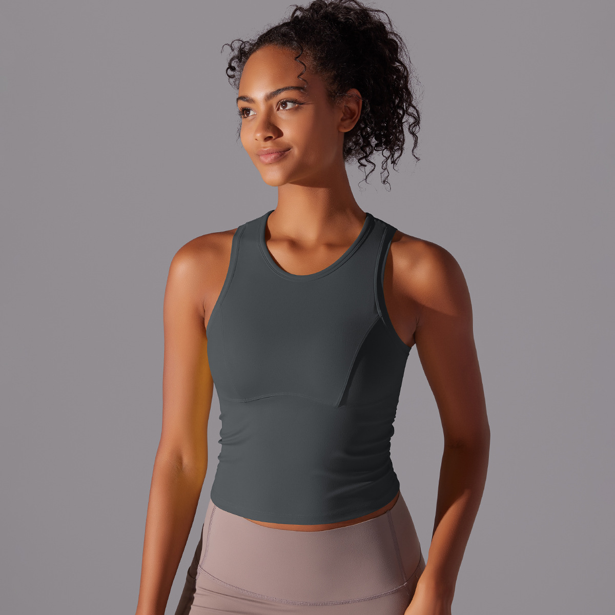 Integrated Cup Pad Quick - Dry Fitness Vest for Yoga Wear 7018