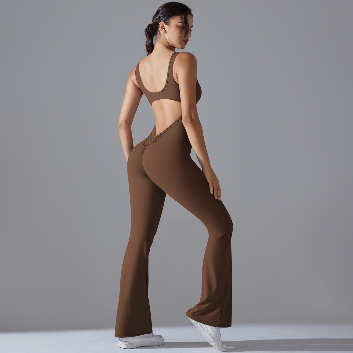 Hollow-out Hip-lifting Quick-drying Tight Fitness Sportswear 6667