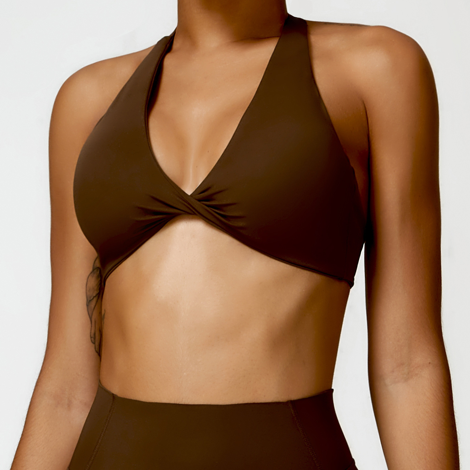  Halter Neck and Alluring Back Yoga Sports Bra 8503