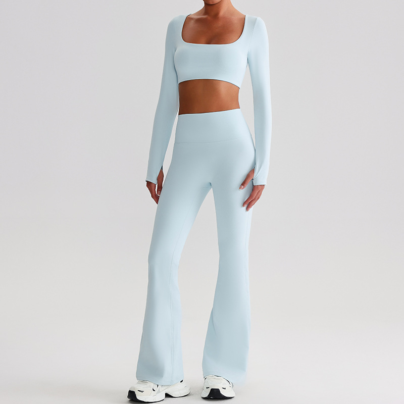 Flare Leggings And Long Sleeves Set SKL-LQ0626