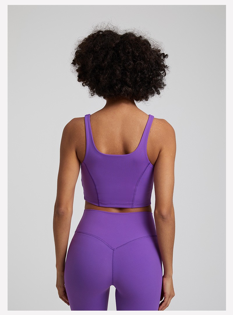 Candy-colored Nude Yoga Vest Fitness Bra U-Shaped Beautiful Back SKL-LQ4031