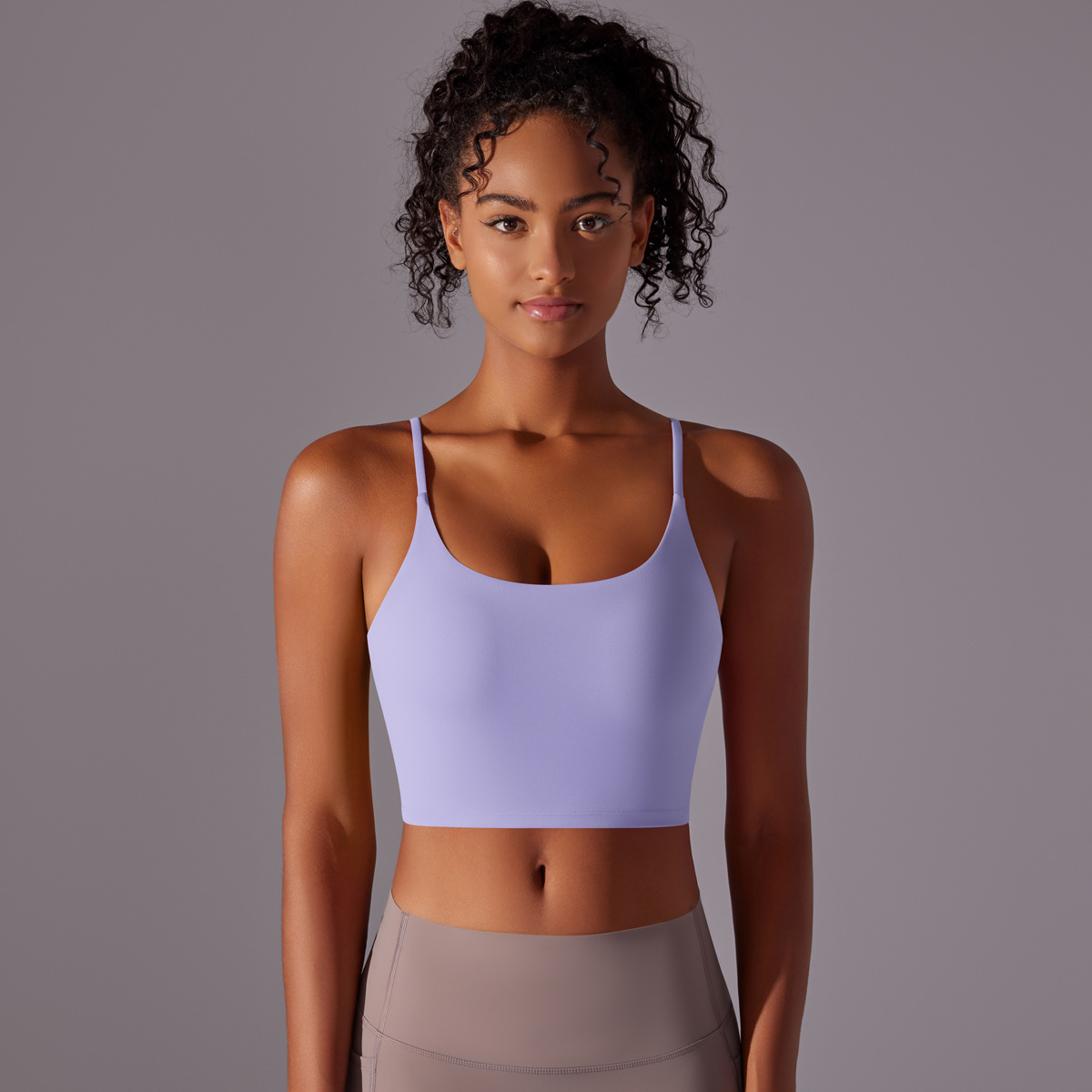 Spaghetti-Strap Backless Sports Bra 7003