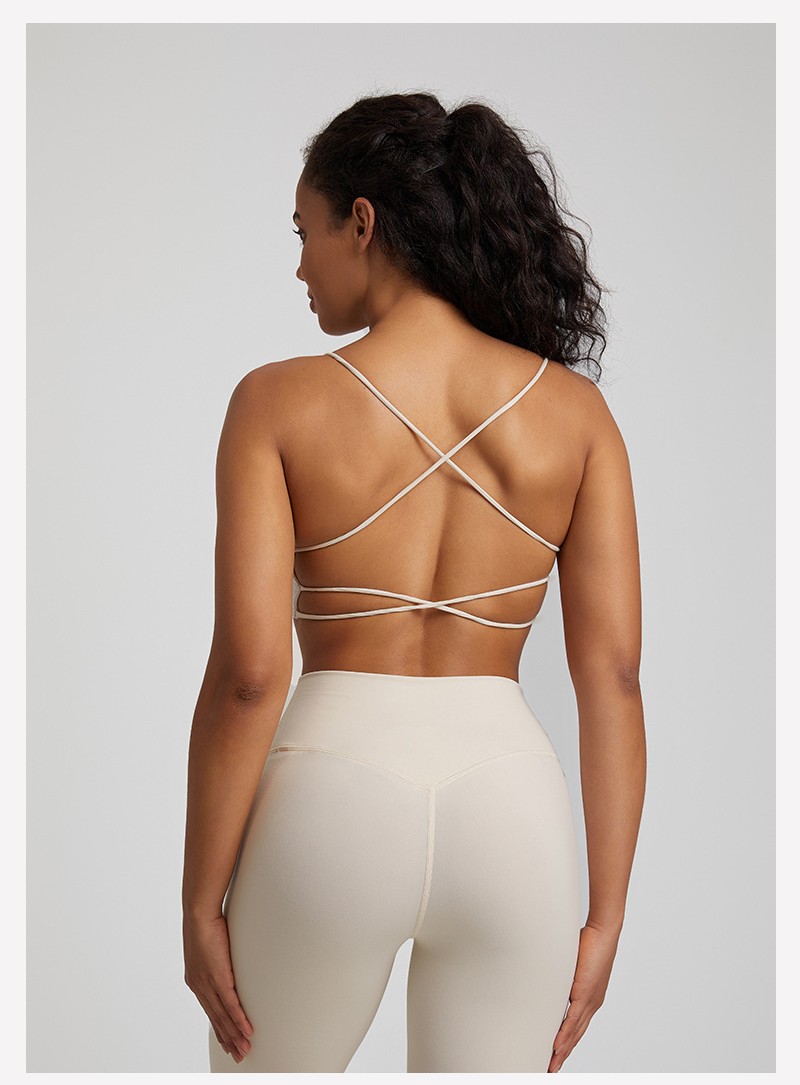 Sports Yoga Cross Back Bra With Pad SKL-LQ4059