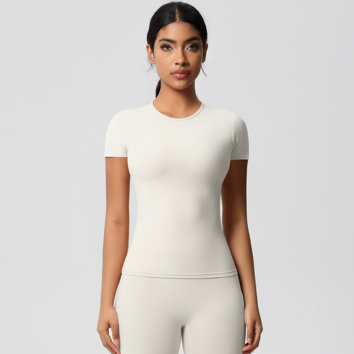 Tight-fitting Short-sleeve T-shirt Quick-drying Breathable Yoga Suit 7103