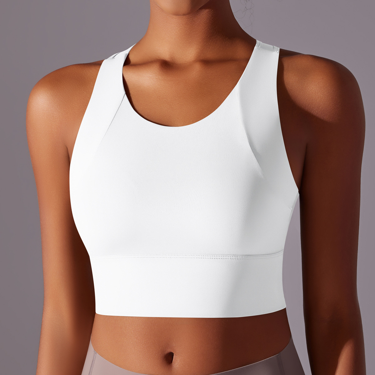Integrated Yoga Vest with Fixed Bra Cups 7004