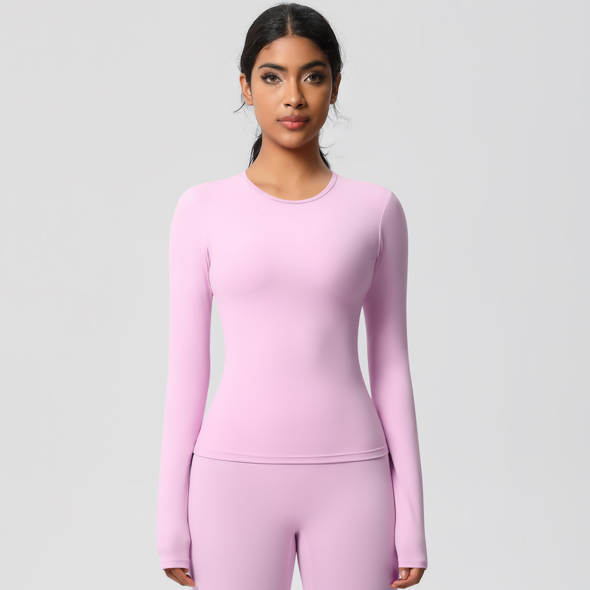 Fitted Long-sleeve Yoga Wear 7102