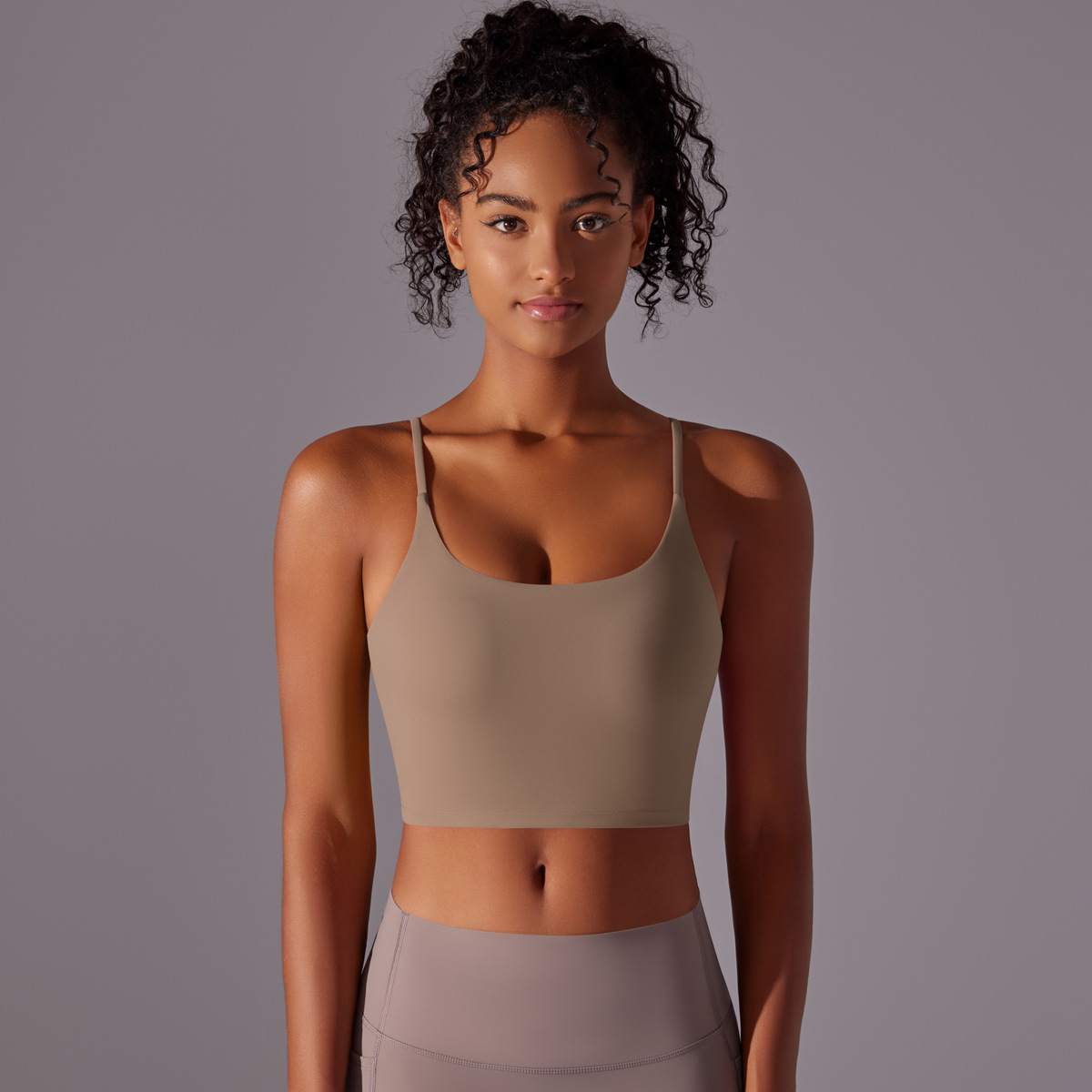 Spaghetti-Strap Backless Sports Bra 7003