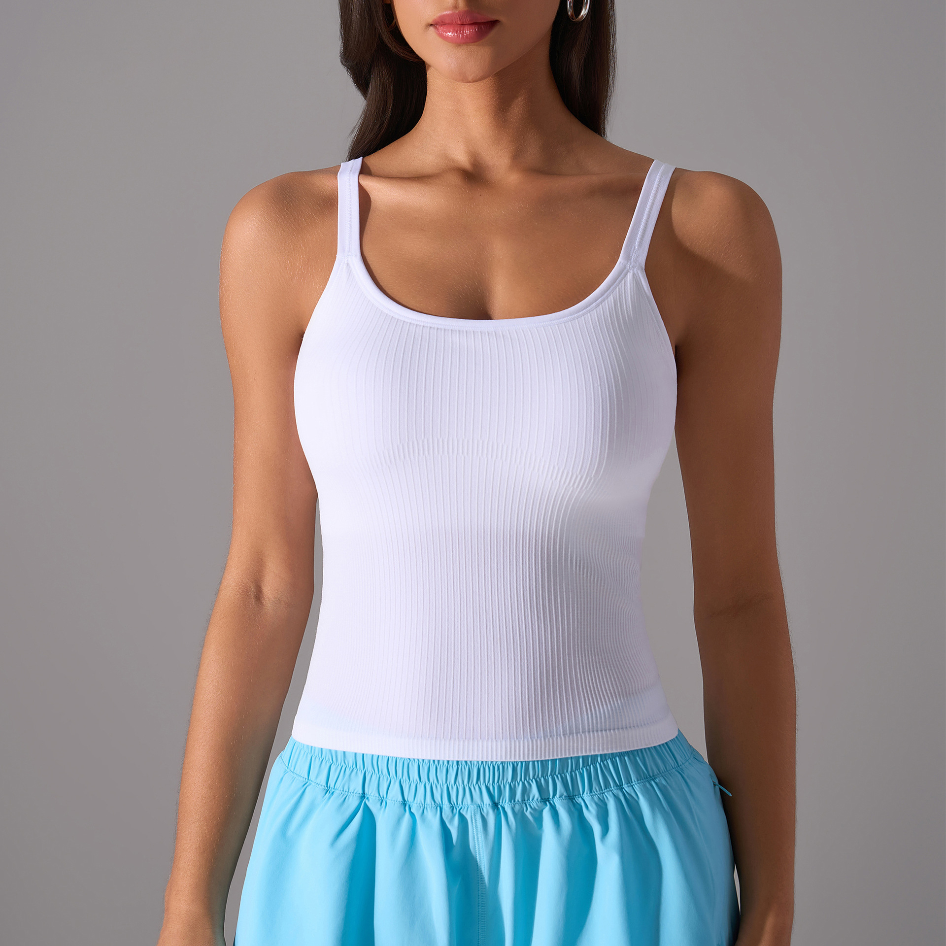 Seamless One-piece Soft Material Yoga Top D25075