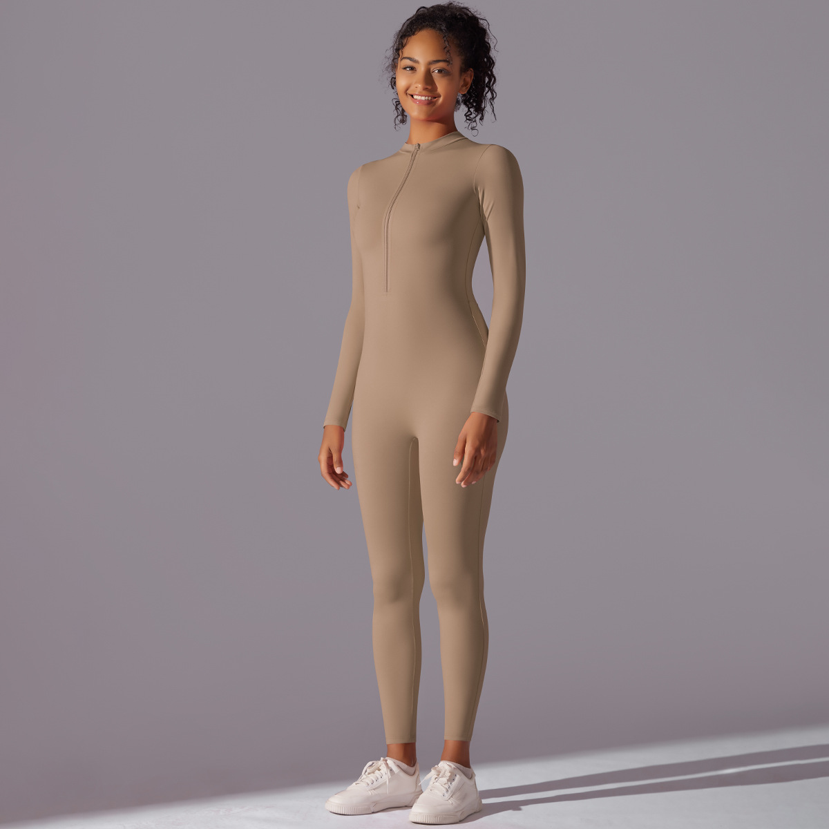 Naked-feeling Long Romper Soft Long-sleeve Yoga Clothes 6649