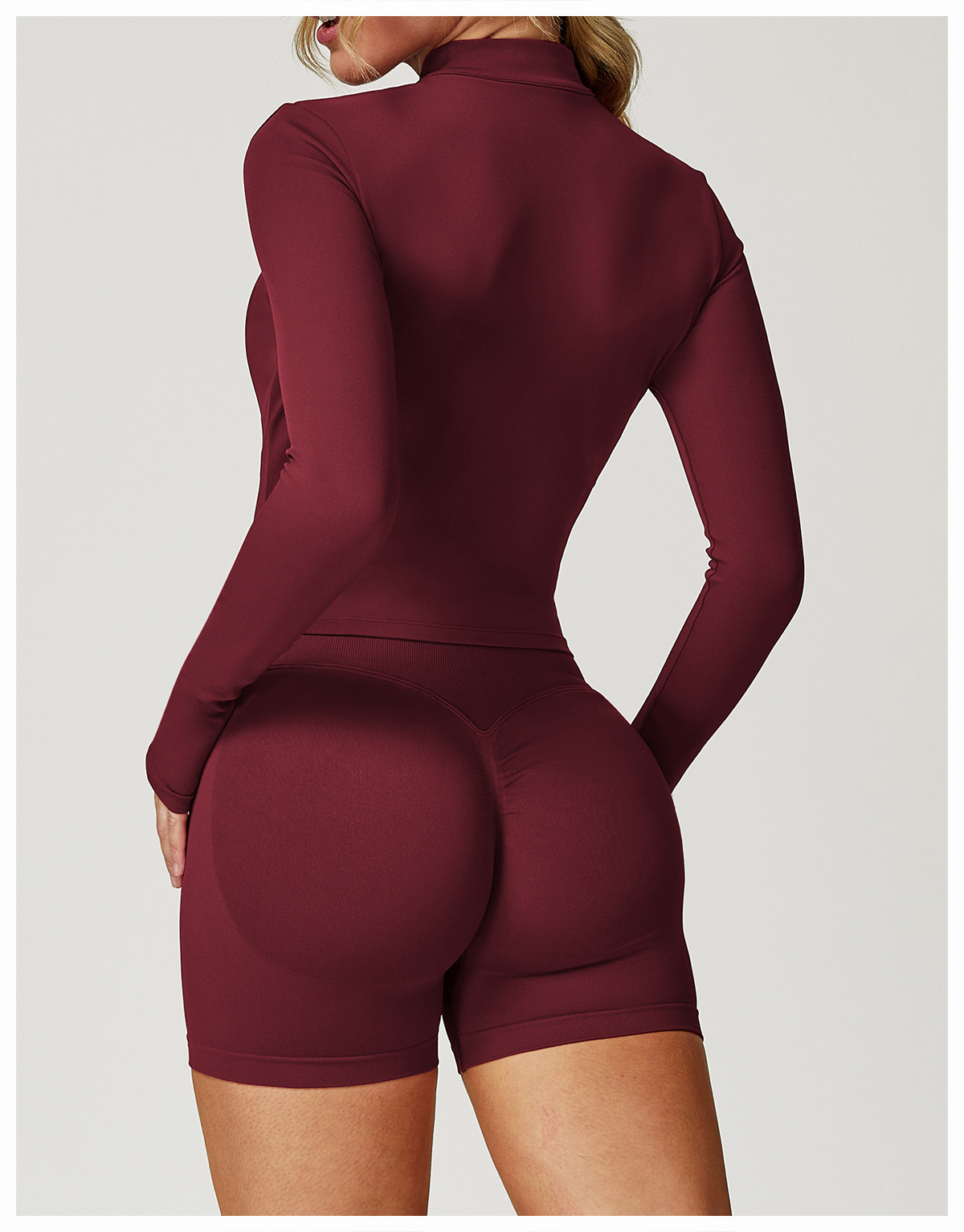 Tight-fitting zip-up yoga jacket 8503