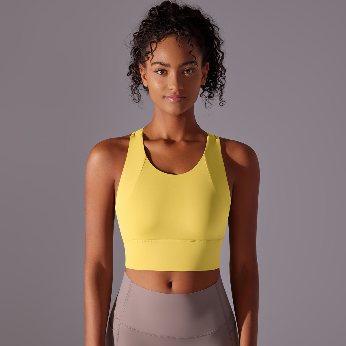 Integrated Yoga Vest with Fixed Bra Cups 7004